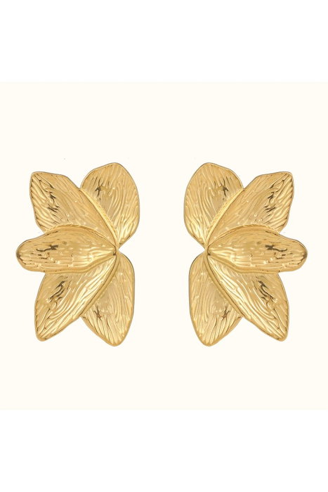 Heliophilia Silver Pendientes de Latón con Circonio en Dorado